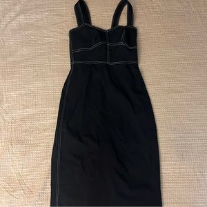 Navy Contrast Stitch Dress